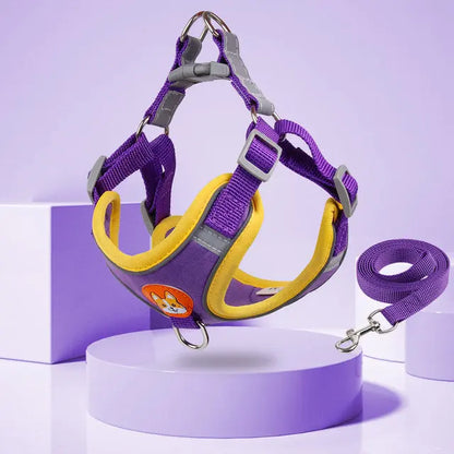 Reflective Pet Harness And Leash Set 