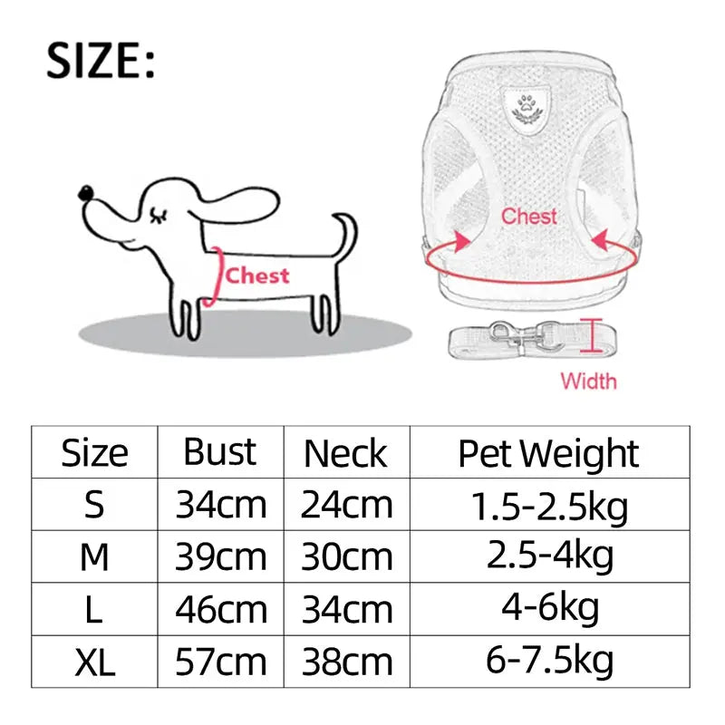 Adjustable Vest Pet Harness 