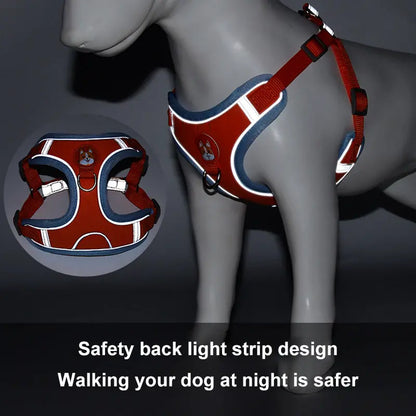 Reflective Pet Harness And Leash Set 